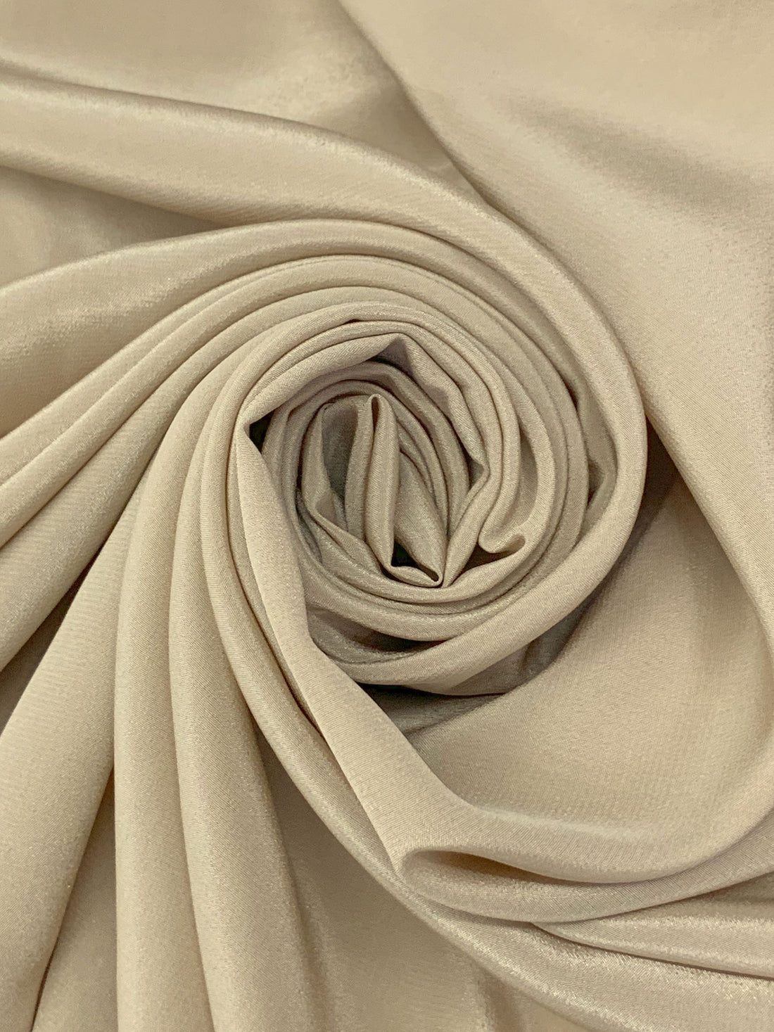 Tan 100% Silk Crepe de Chine - NY Designer - 55W
