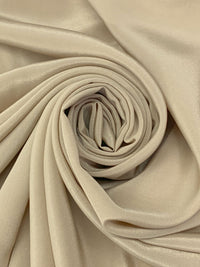 Tan 100% Silk Crepe de Chine - NY Designer - 55W