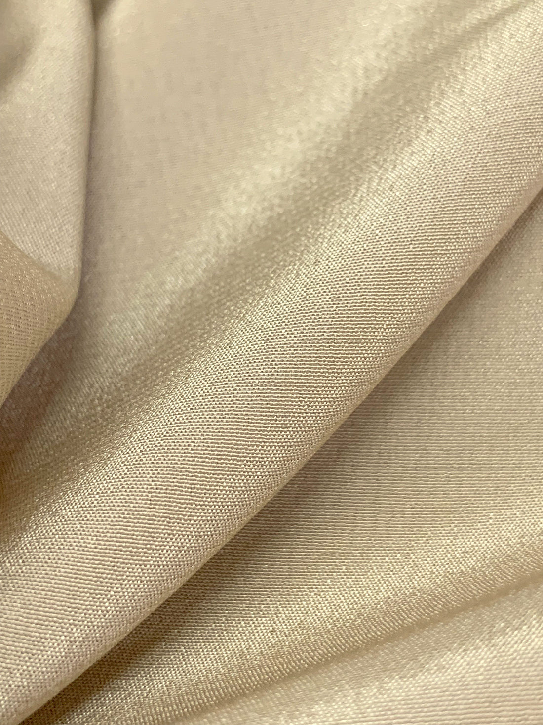 Tan 100% Silk Crepe de Chine - NY Designer - 55W