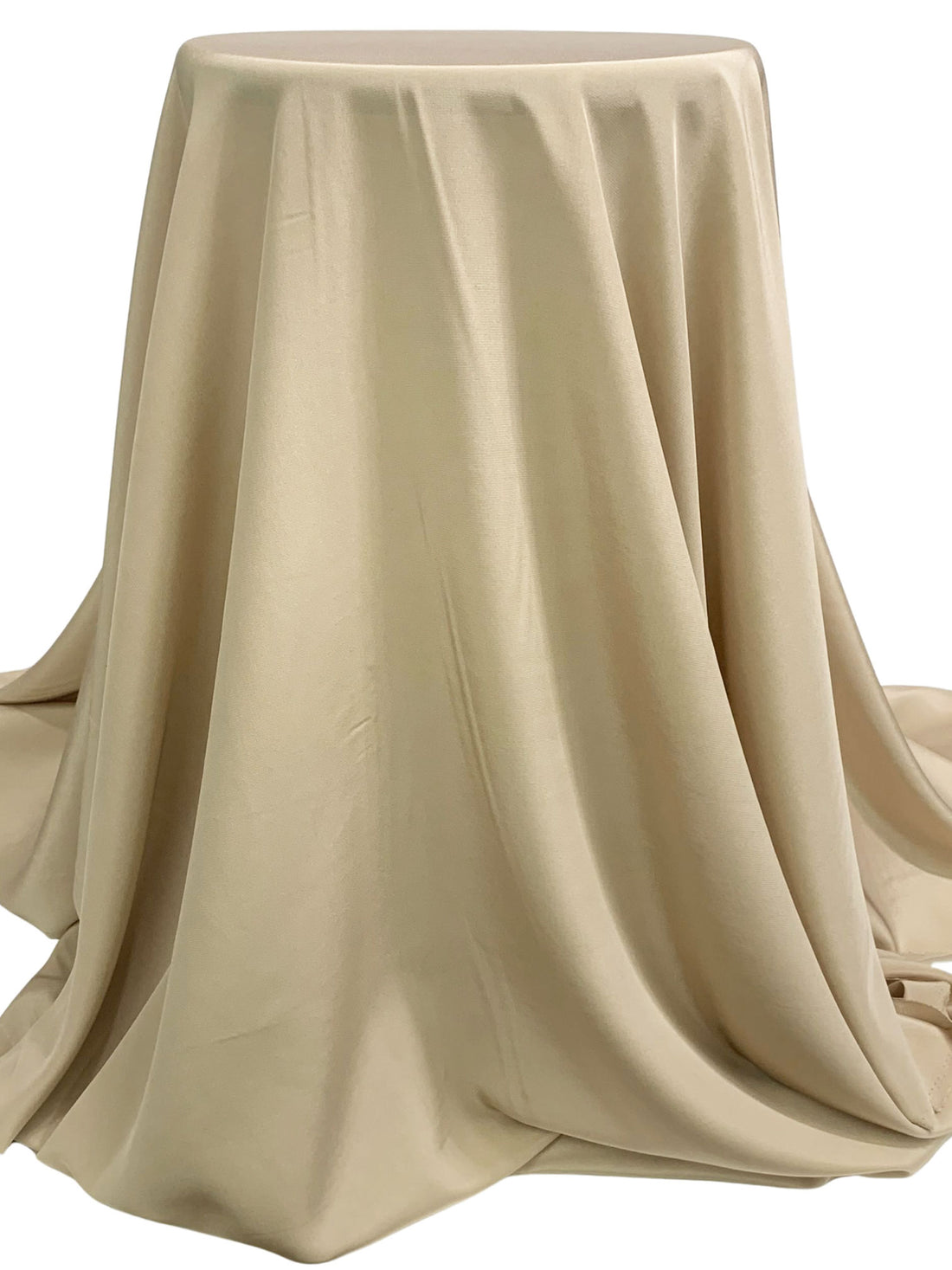 Tan 100% Silk Crepe de Chine - NY Designer - 55W