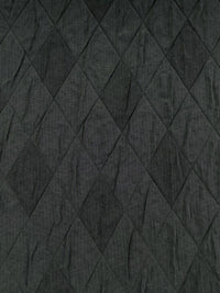 Graphite Gray 100% Polyester Diamond Quilted-Look Suiting - NY Designer - 43W