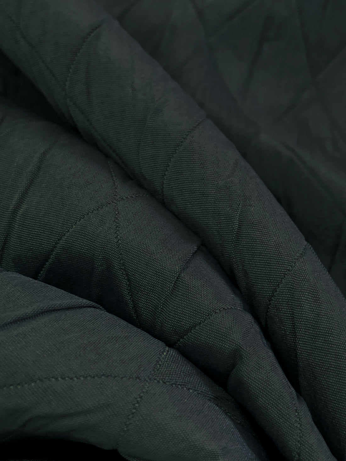 Graphite Gray 100% Polyester Diamond Quilted-Look Suiting - NY Designer - 43W