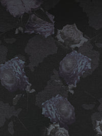 Black/Dusty Blueberry/Charcoal/Light Gray Polyester/Lycra Shadow Floral Print Ponte Knit 59W