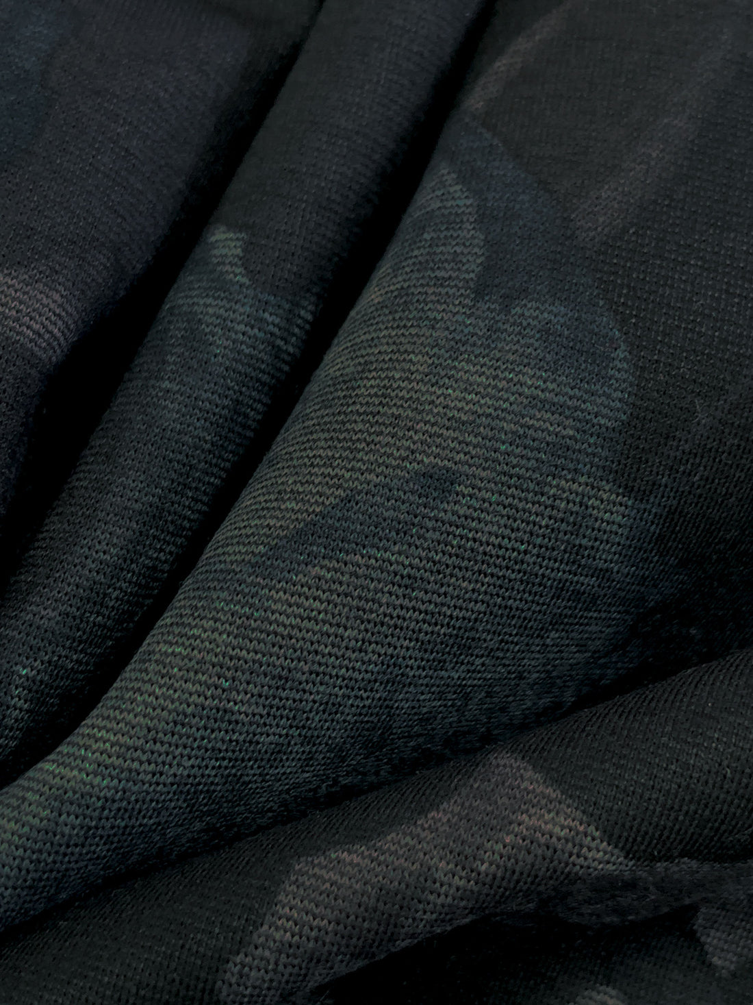 Black/Dusty Blueberry/Charcoal/Light Gray Polyester/Lycra Shadow Floral Print Ponte Knit 59W