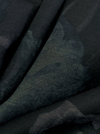 Black/Dusty Blueberry/Charcoal/Light Gray Polyester/Lycra Shadow Floral Print Ponte Knit 59W