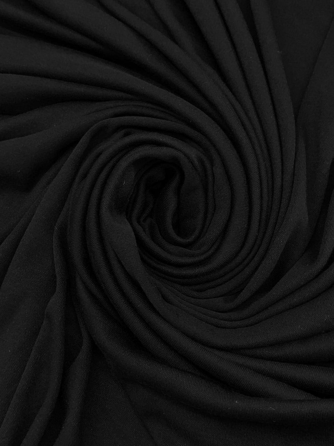 Black Modal/Cotton Interlock Knit - Imported From Japan By NY Designer - 68W