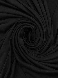 Black Modal/Cotton Interlock Knit - Imported From Japan By NY Designer - 68W