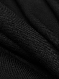 Black Modal/Cotton Interlock Knit - Imported From Japan By NY Designer - 68W