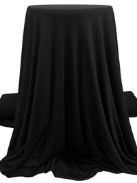 Black Modal/Cotton Interlock Knit - Imported From Japan By NY Designer - 68W