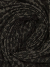 Dark Lava/Black/Umber Polyester/Lycra Animal Spot Print Ponte Knit - NY Designer - 59W