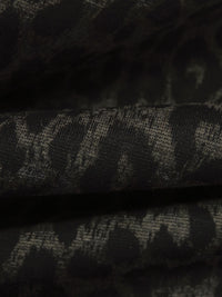 Dark Lava/Black/Umber Polyester/Lycra Animal Spot Print Ponte Knit - NY Designer - 59W