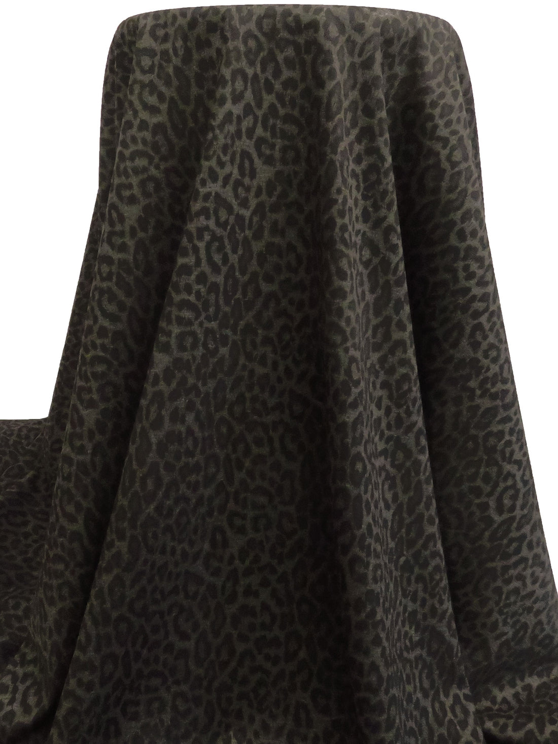 Dark Lava/Black/Umber Polyester/Lycra Animal Spot Print Ponte Knit - NY Designer - 59W