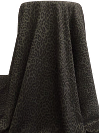 Dark Lava/Black/Umber Polyester/Lycra Animal Spot Print Ponte Knit - NY Designer - 59W