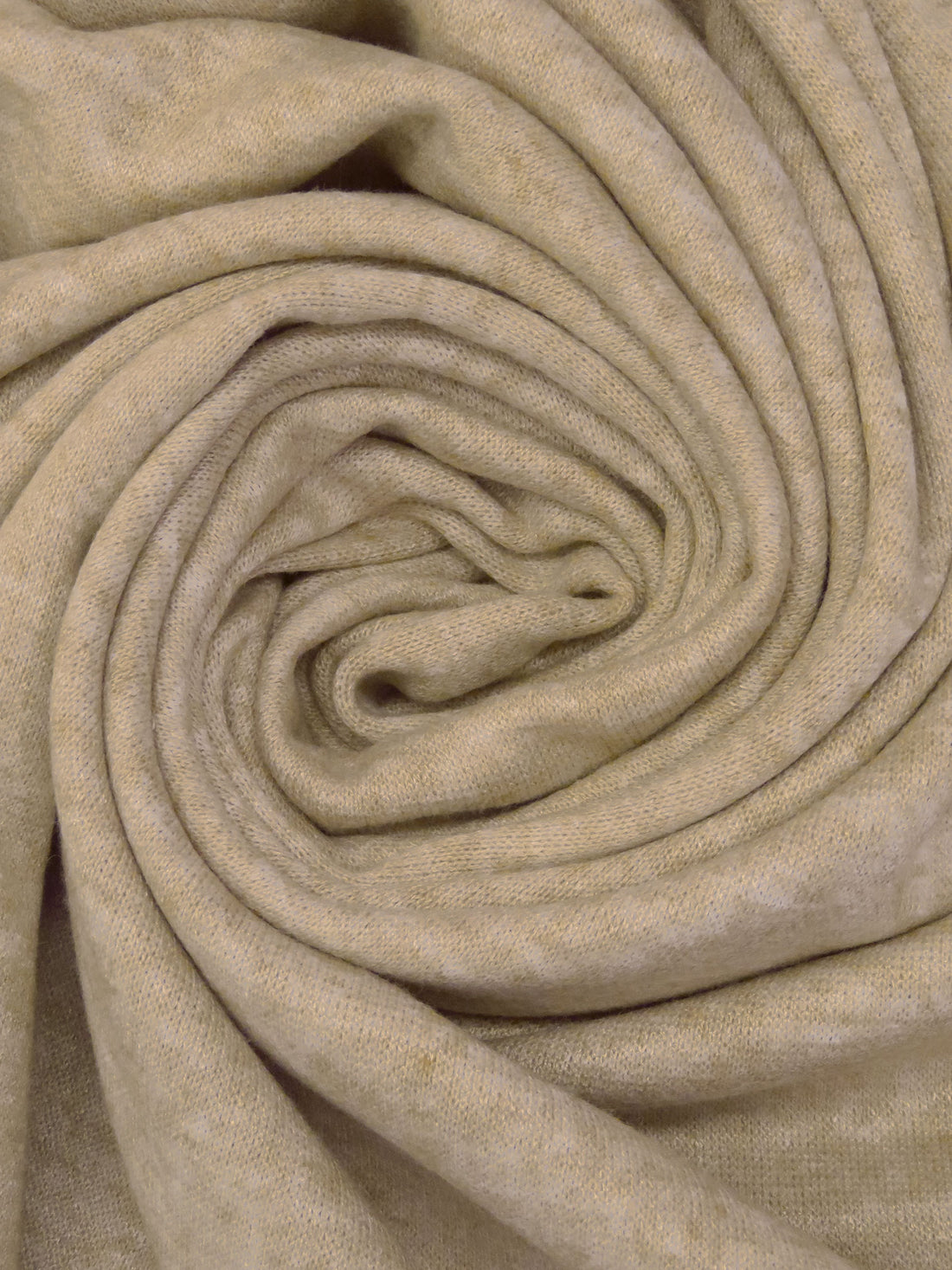 Oatmeal Polyester/Rayon/Lycra Heathered Interlock Sweater Knit - Imported From Italy By NY Designer - 60W