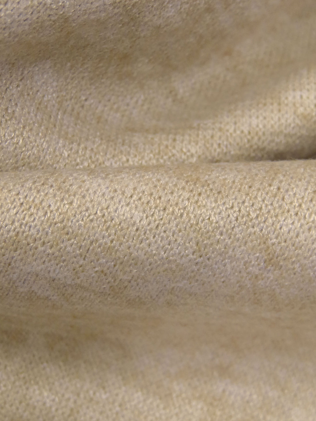 Oatmeal Polyester/Rayon/Lycra Heathered Interlock Sweater Knit - Imported From Italy By NY Designer - 60W