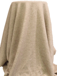 Oatmeal Polyester/Rayon/Lycra Heathered Interlock Sweater Knit - Imported From Italy By NY Designer - 60W