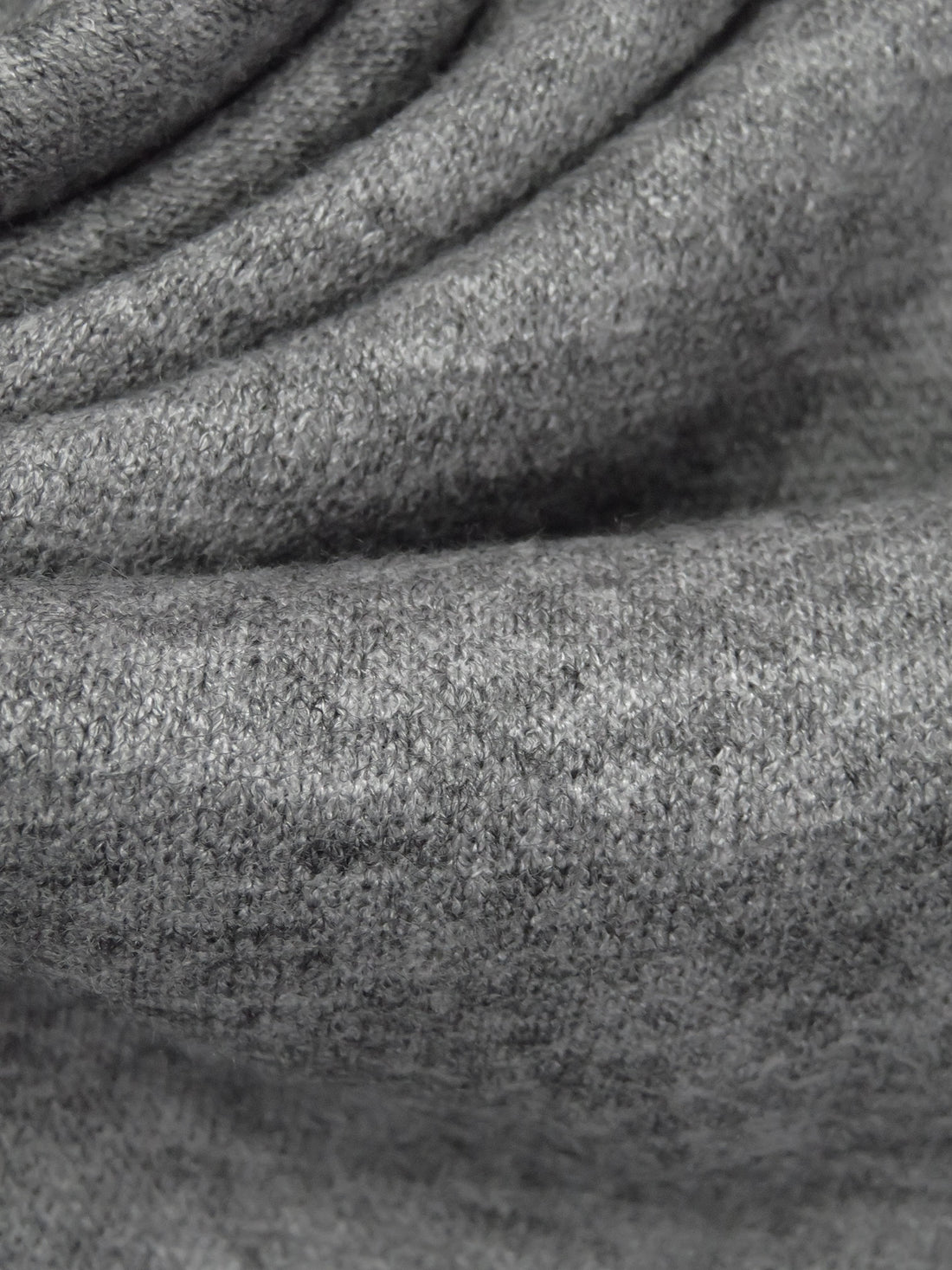 Mid Gray Polyester/Rayon/Lycra Heathered Interlock Sweater Knit - Imported From Italy By NY Designer - 60W