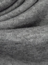 Mid Gray Polyester/Rayon/Lycra Heathered Interlock Sweater Knit - Imported From Italy By NY Designer - 60W