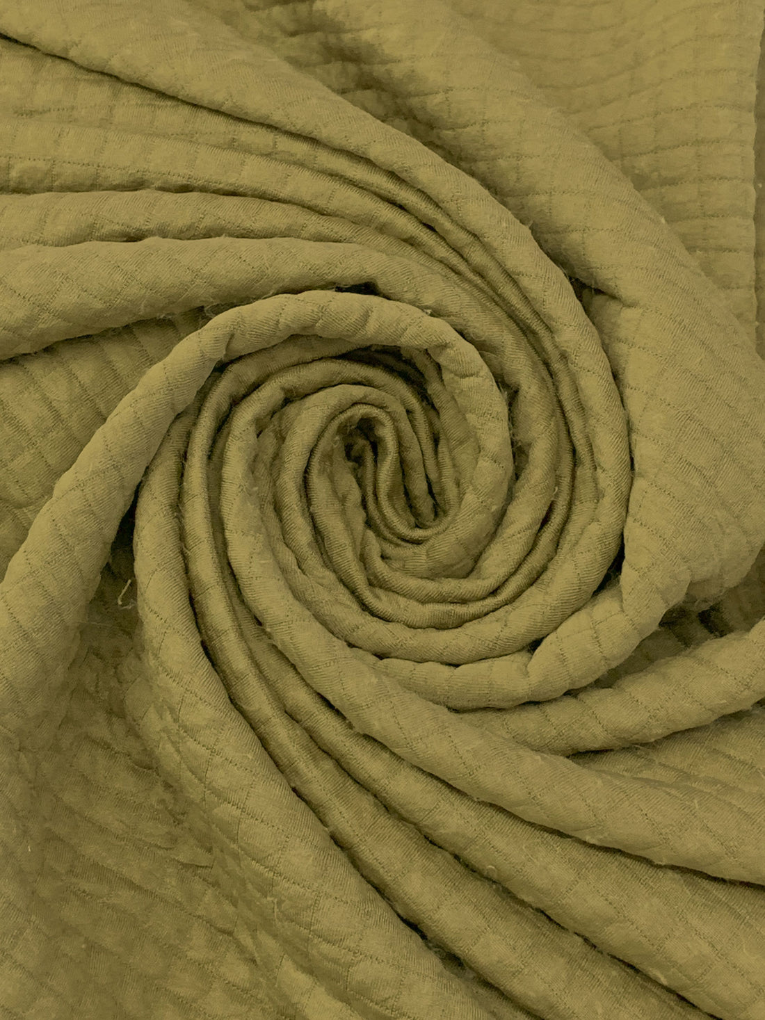 Old Moss Green Polyester/Lycra Power Air Grid Double Knit - Polartec - 62W