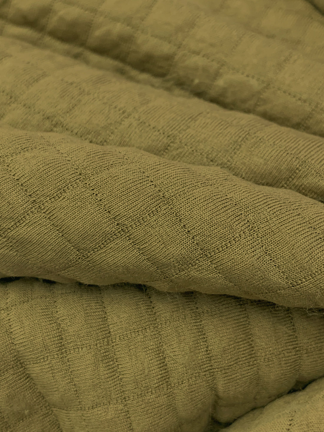 Old Moss Green Polyester/Lycra Power Air Grid Double Knit - Polartec - 62W