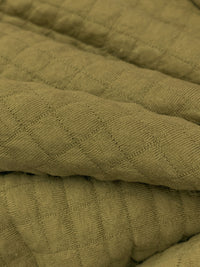 Old Moss Green Polyester/Lycra Power Air Grid Double Knit - Polartec - 62W