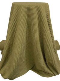 Old Moss Green Polyester/Lycra Power Air Grid Double Knit - Polartec - 62W