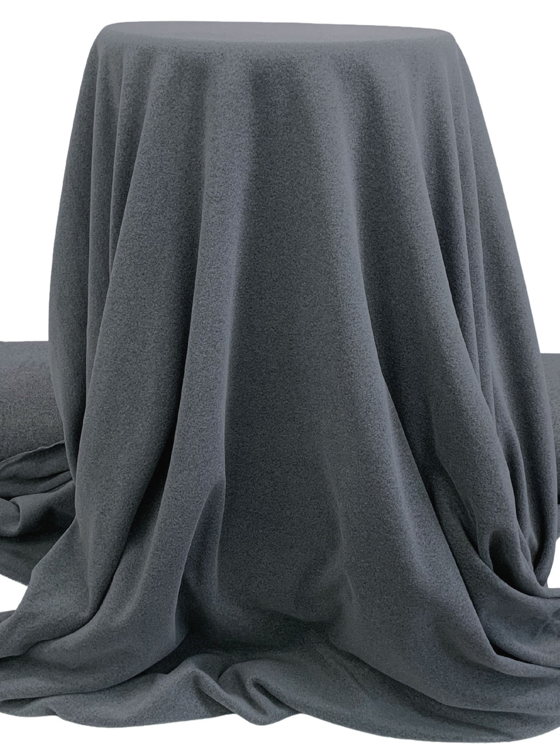 Storm Gray Polyester/Cotton Heathered Sweatshirt Fleece - Polartec - 68W