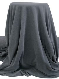 Storm Gray Polyester/Cotton Heathered Sweatshirt Fleece - Polartec - 68W