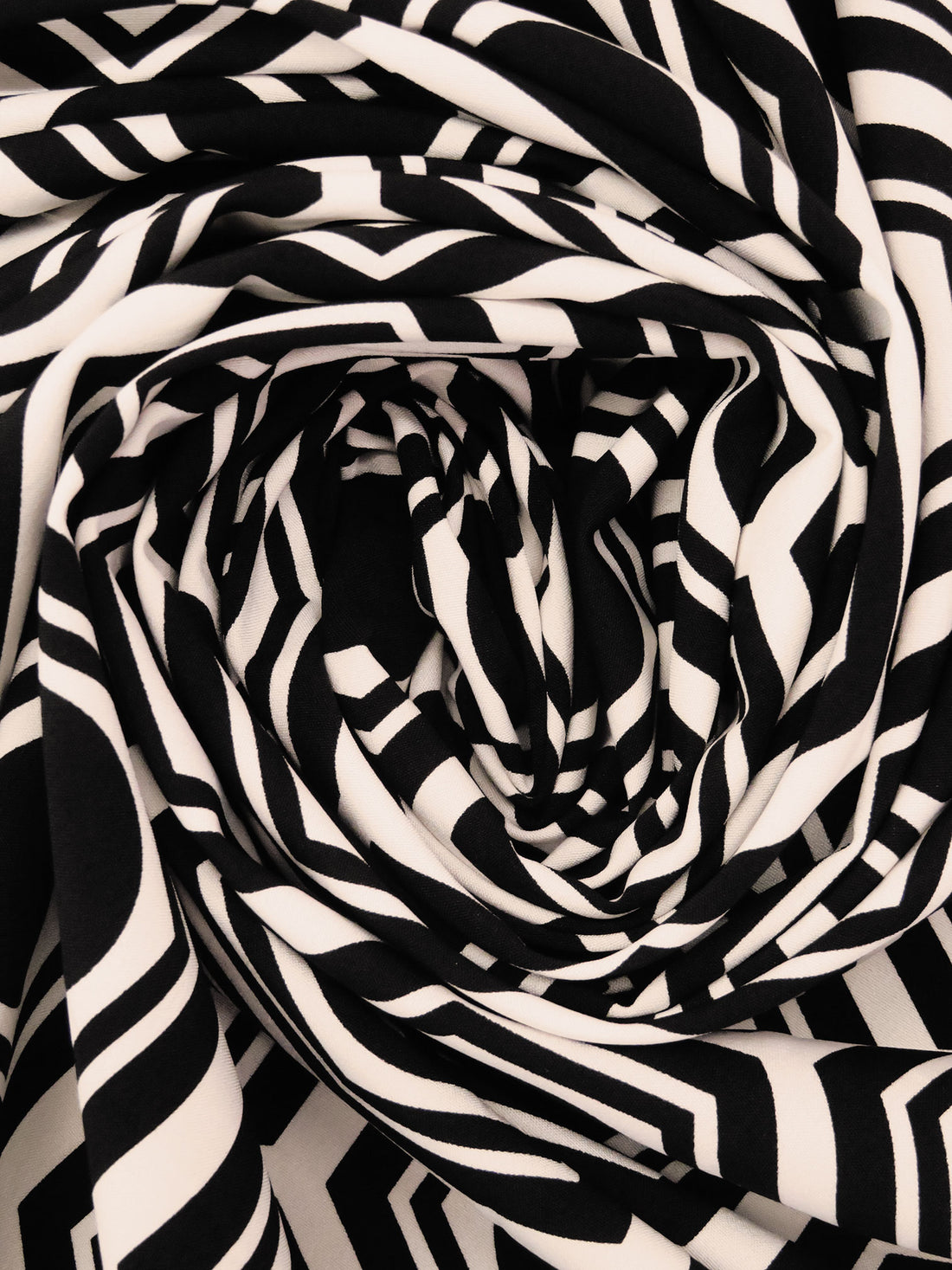 Black/Almond Polyester/Lycra Circle In Hexagon Print Crepe Stretch Bouse Weight Woven 60W