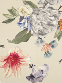 Champagne/Raspberry/Olivine/Multi 100% Polyester Large Mixed Floral Print Drapey Suiting 54W