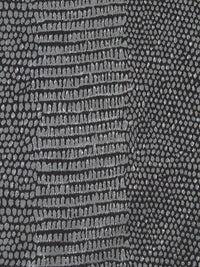 Silver/Dark Charcoal Polyester/Lycra Vertical Stripe Scales Weave Stretch Jacquard 45W