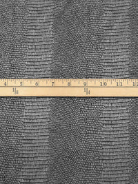 Silver/Dark Charcoal Polyester/Lycra Vertical Stripe Scales Weave Stretch Jacquard 45W
