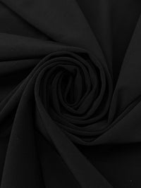 Jet Black Polyester/Lycra Stretch Twill Suiting - NY Designer - 58W