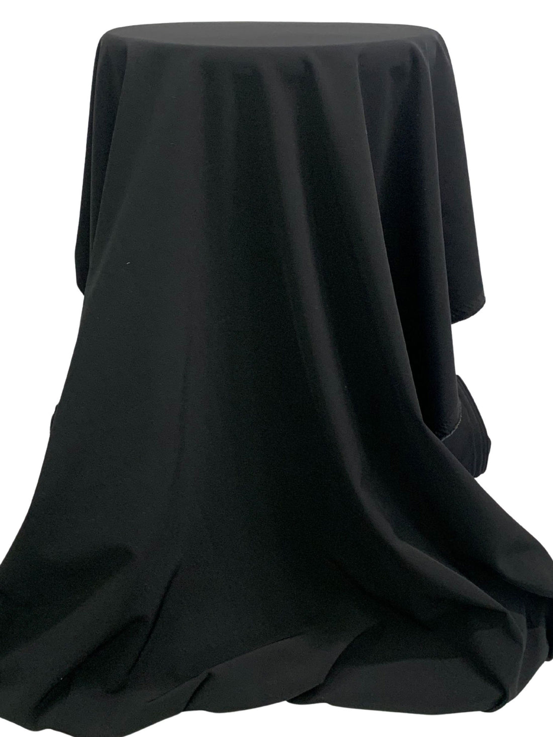 Jet Black Polyester/Lycra Stretch Twill Suiting - NY Designer - 58W