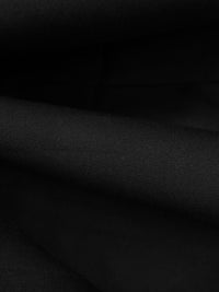 Matte Black 100% Cotton Poplin Shirting - NY Designer - 57W