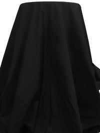 Matte Black 100% Cotton Poplin Shirting - NY Designer - 57W