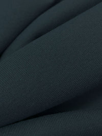 Dark Cadet Blue 100% Cotton Fine Rib Knit - Imported From Japan By NY Designer - 62W