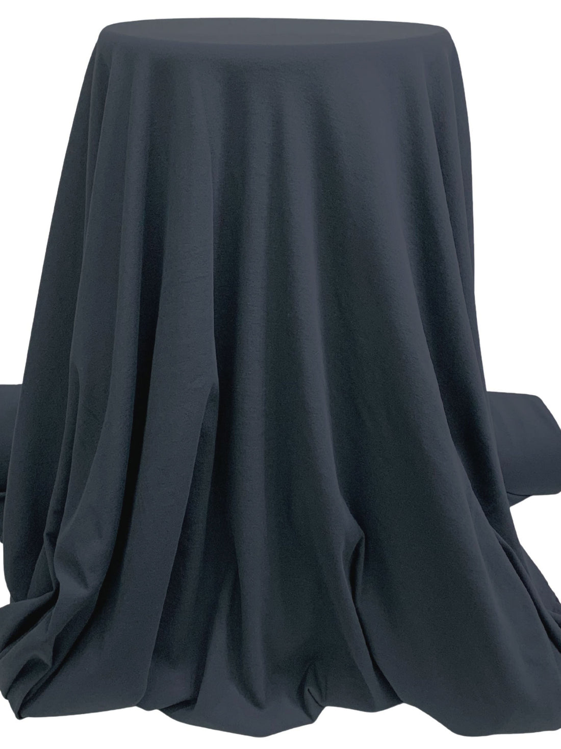 Dark Cadet Blue 100% Cotton Fine Rib Knit - Imported From Japan By NY Designer - 62W