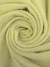 Pastel Yellow Polyester/Wool/Cotton Boucle Suiting - NY Designer - 58W