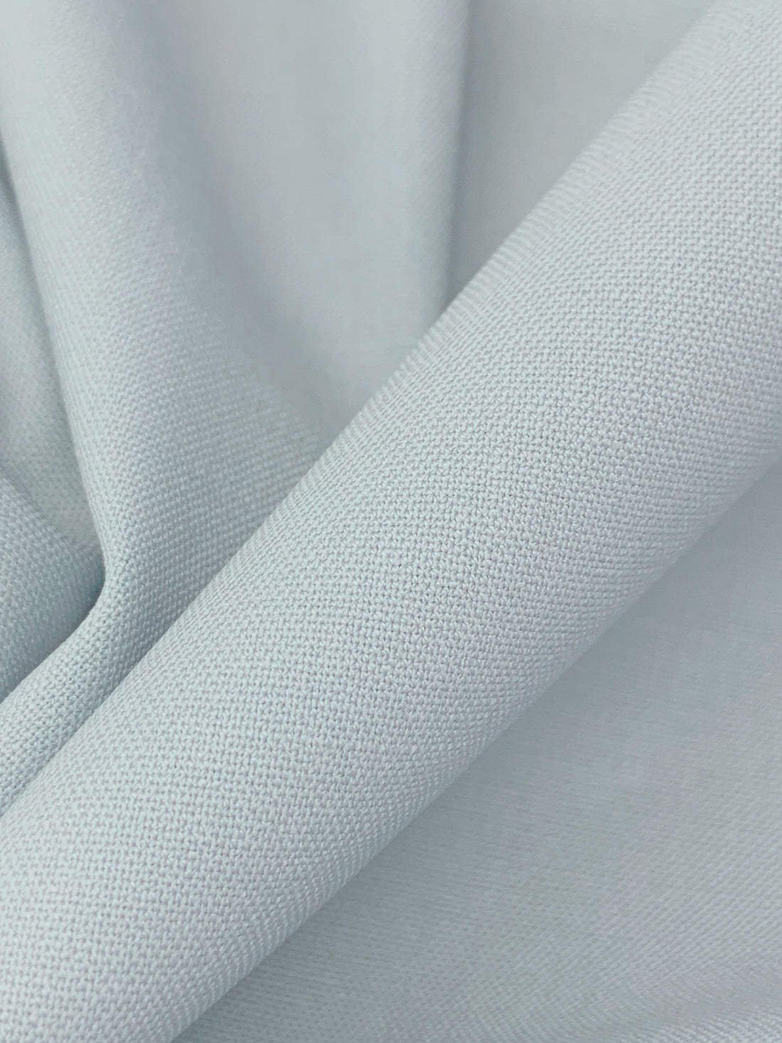 Pale Mist Blue Wool/Lycra Plainweave Stretch Suiting - Imported From Italy - 54W