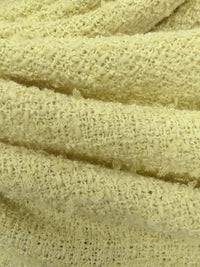 Pastel Yellow Polyester/Wool/Cotton Boucle Suiting - NY Designer - 58W