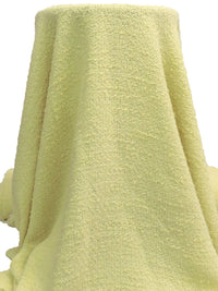Pastel Yellow Polyester/Wool/Cotton Boucle Suiting - NY Designer - 58W
