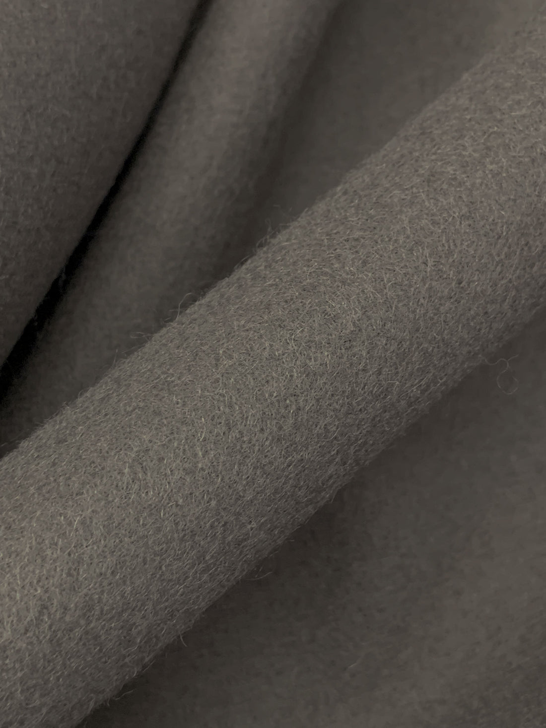 Muted Burnished Pewter 100% Wool Coating - NY Designer - 55W