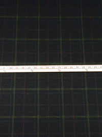 Dark Charcoal/Dark Maroon/Olive/Multi Polyester/Lycra Plaid Print Ponte Knit 59W