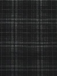 Black/Dark Charcoal Polyester/Lycra Plaid Foil Print Ponte Knit 58W