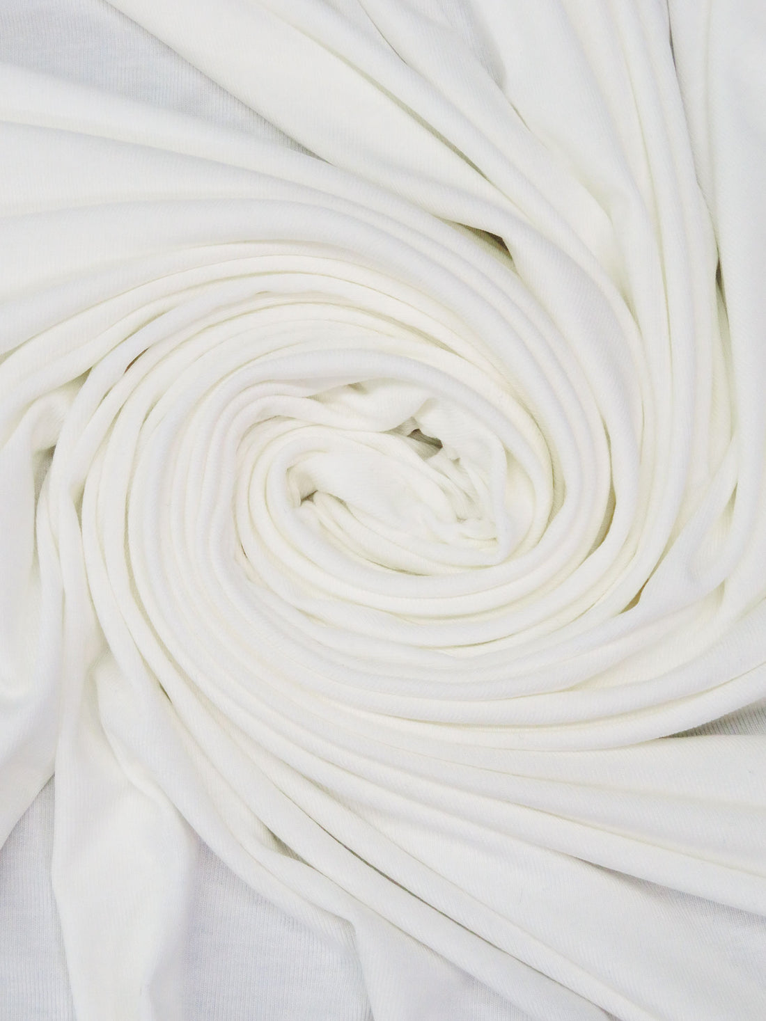 Daisy White 100% Cotton Fine Rib Knit - Imported From Japan By NY Designer - 60W