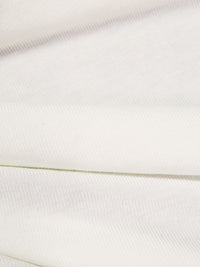 Daisy White 100% Cotton Fine Rib Knit - Imported From Japan By NY Designer - 60W