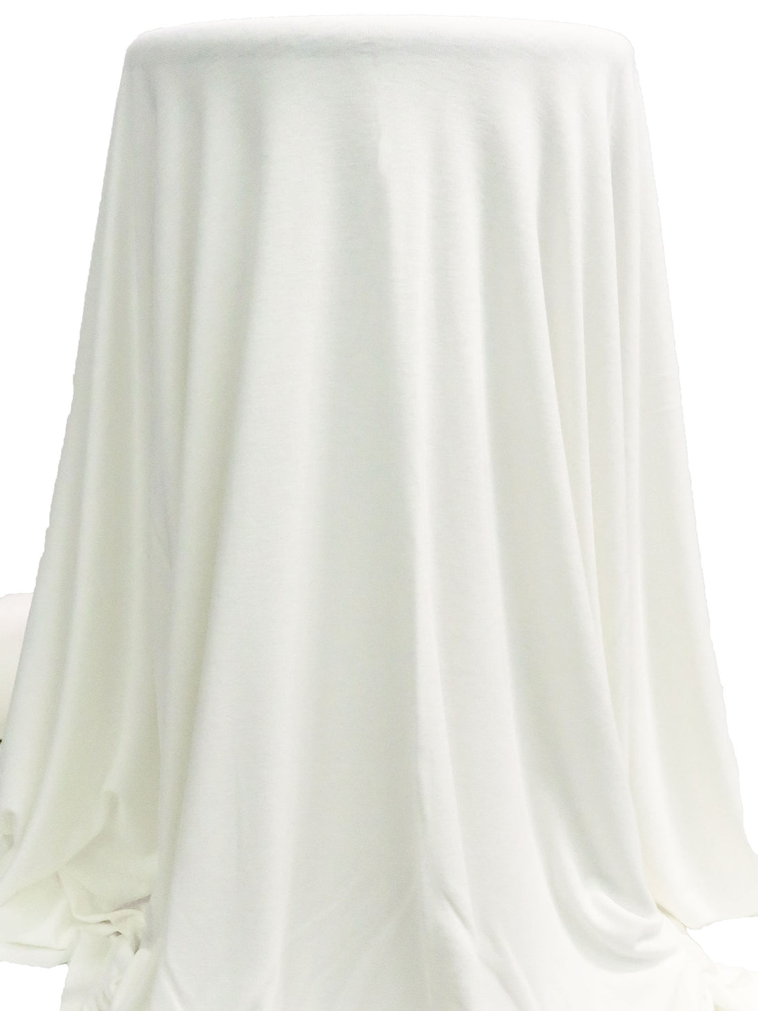 Daisy White 100% Cotton Fine Rib Knit - Imported From Japan By NY Designer - 60W