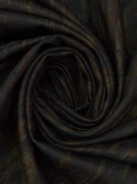 Black/Dark Olive/Chocolate Polyester/Lycra Abstract Matte Foil Print Ponte Knit 58W