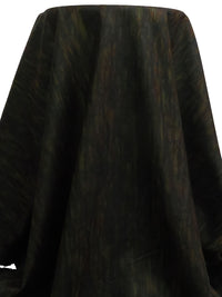 Black/Dark Olive/Chocolate Polyester/Lycra Abstract Matte Foil Print Ponte Knit 58W